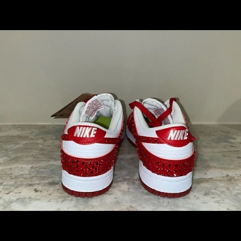 Nike Dunks with Ruby Red Gems - Picture 4 of 7